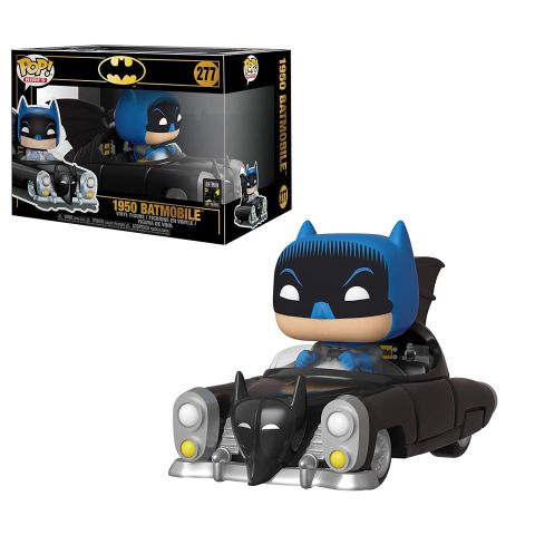 Batman: 80th Anniversary - Batman w/ Batmobile (1950) Pop Rides Vinyl Figure