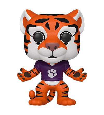 Pop College: Clemson - The Tiger Pop Figure (Home Orange Paw Jersey)