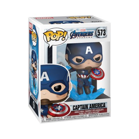 Avengers Endgame: Captain America w/ Broken Shield & Mjolnir Pop Figure