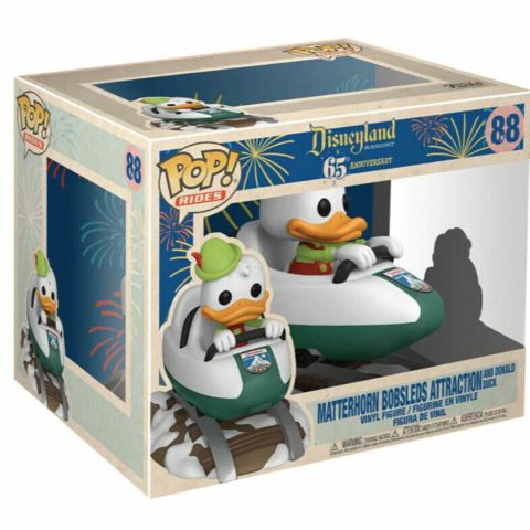 Disney: Disney 65th - Donald w/ Matterhorn Bobsleds Attraction Pop Ride Figure
