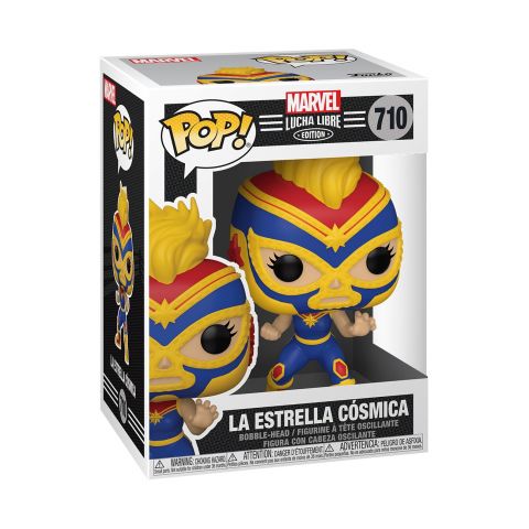 Marvel Lucha Libre: La Estrella Cosmica (Captain Marvel) Pop Figure
