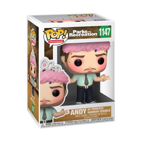 Parks and Rec: Andy as Princess Rainbow Sparkle Pop Figure