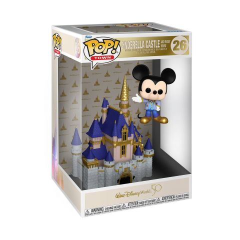 Disneyland: WDW50 Anniversary - Castle and Mickey Pop Town Figure