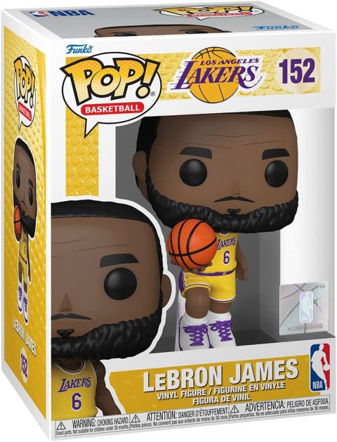 NBA Stars: Lakers - LeBron James (Layup Yellow) Pop Figure