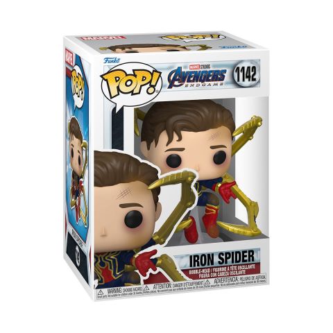 Avengers Endgame: Iron Spider (Unmasked) w/ Nano Gauntlet Pop Figure