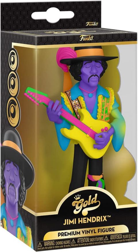 Rock Stars: Jimmy Hendrix (Black Light) 5'' Vinyl Gold Figure