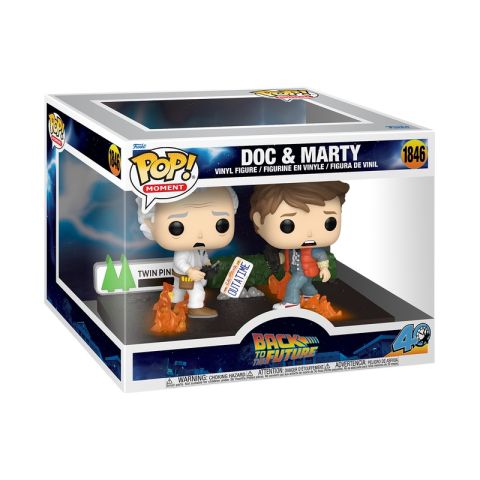 Back to the Future: Doc Brown and Marty McFly Deluxe Movie Moment Pop Figure