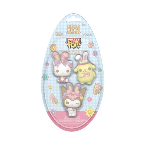 Sanrio: Hello Kitty - Hello Kitty and Friends w/ Bunny Ears Easter Egg Pocket Pop Figure (3-Pack)