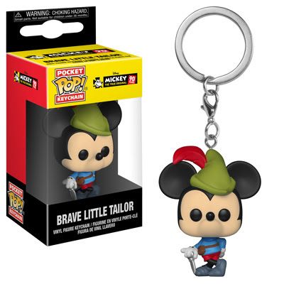 Key Chain: Disney Mickey's 90th - Brave Little Tailor Pocket Pop Vinyl