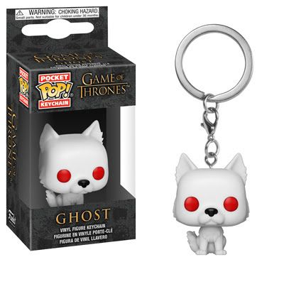 Key Chain: Game of Thrones - Ghost Pocket Pop Vinyl