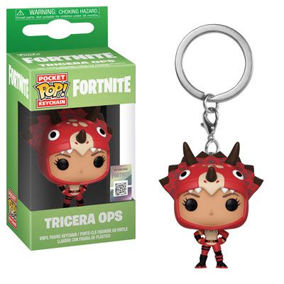 Key Chain: Fortnite - Tricera Ops Pocket Pop Vinyl