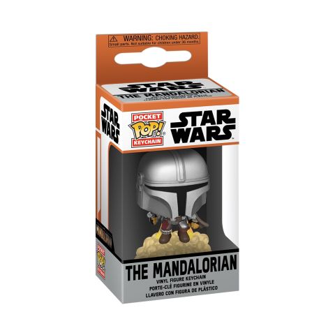 Key Chain: Star Wars The Mandalorian - Mando (Din Djarrin) w/ Blaster Pocket Pop