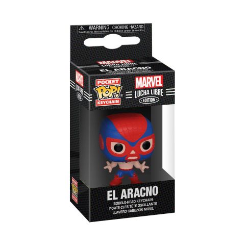 Key Chain: Marvel Lucha Libre - El Aracno (Spiderman) Pocket Pop