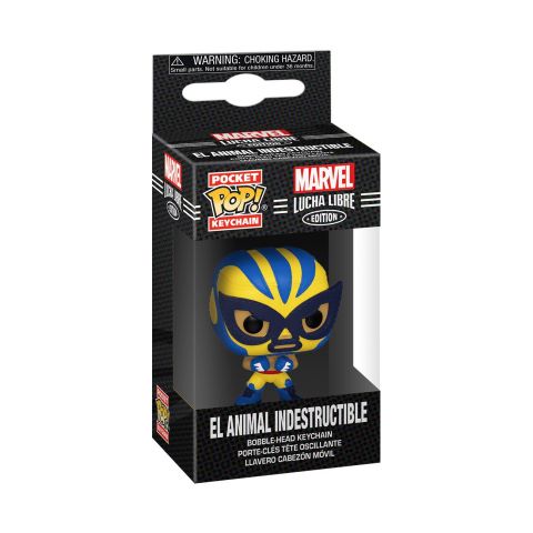 Key Chain: Marvel Lucha Libre - El Animal Indestructible (Wolverine) Pocket Pop