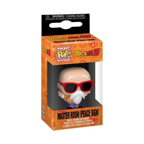 Key Chain: Dragon Ball Z - Master Roshi (Peace Sign) Pocket Pop