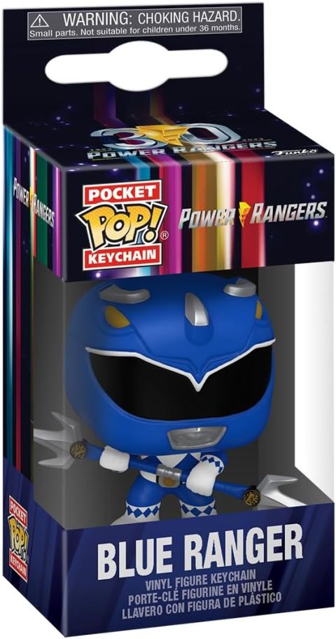 Key Chain: Power Rangers - Blue Ranger Pocket Pop