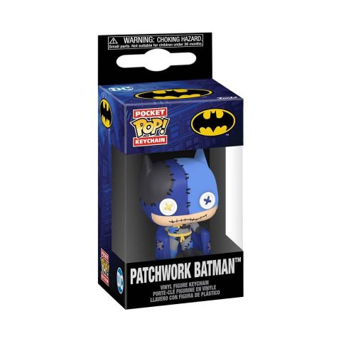 Key Chain: Batman Patchwork - Batman Pocket Pop Figure