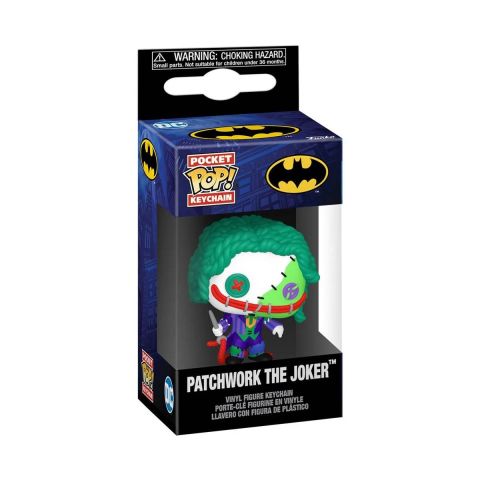 Key Chain: Batman Patchwork - Joker Pocket Pop Figure