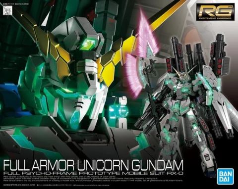 Gundam Unicorn: Full Armor Unicorn Gundam Full Psycho Frame Prototype RG 1/144 Model Kit Figure