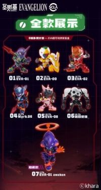 [DISPLAY] Evangelion: Super Articulated Assembly Blind Box (Display of 6)