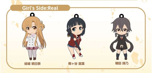 Phone Charm: Sword Art Online II: Real Rubber Pikuriru! Tamako Market Trading Straps (Set of 3)