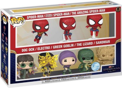 Spiderman: No Way Home Pop Figures (Set of 8) (Special Edition) (Spiderman, Doctor Octopus, Electro, Green Goblin, Lizard, Sandman)