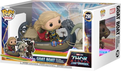 Thor: Love and Thunder - Thor on Goat Boat w/ Toothgnasher & Toothgrinder Super Deluxe Pop Ride Figure